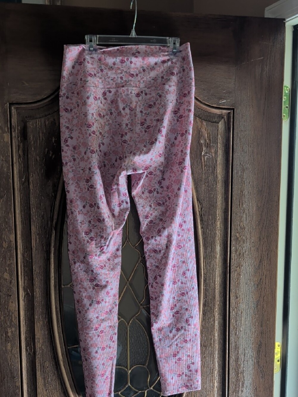 LoveShackFancy Pink Floral Ribbed Leggings - Picture 5 of 10